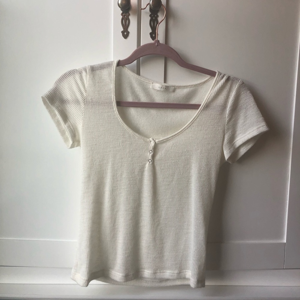 White/cream crop top